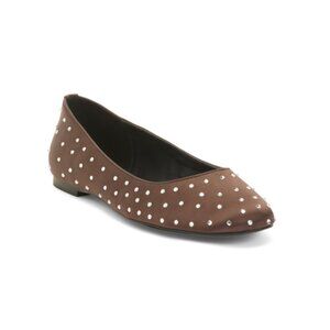 YOSI SAMRA Chocolate Sadie Lux Studded Flats